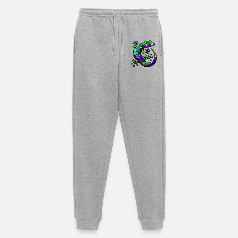 Gecko - Männer Premium Bio Jogginghose - Grau meliert