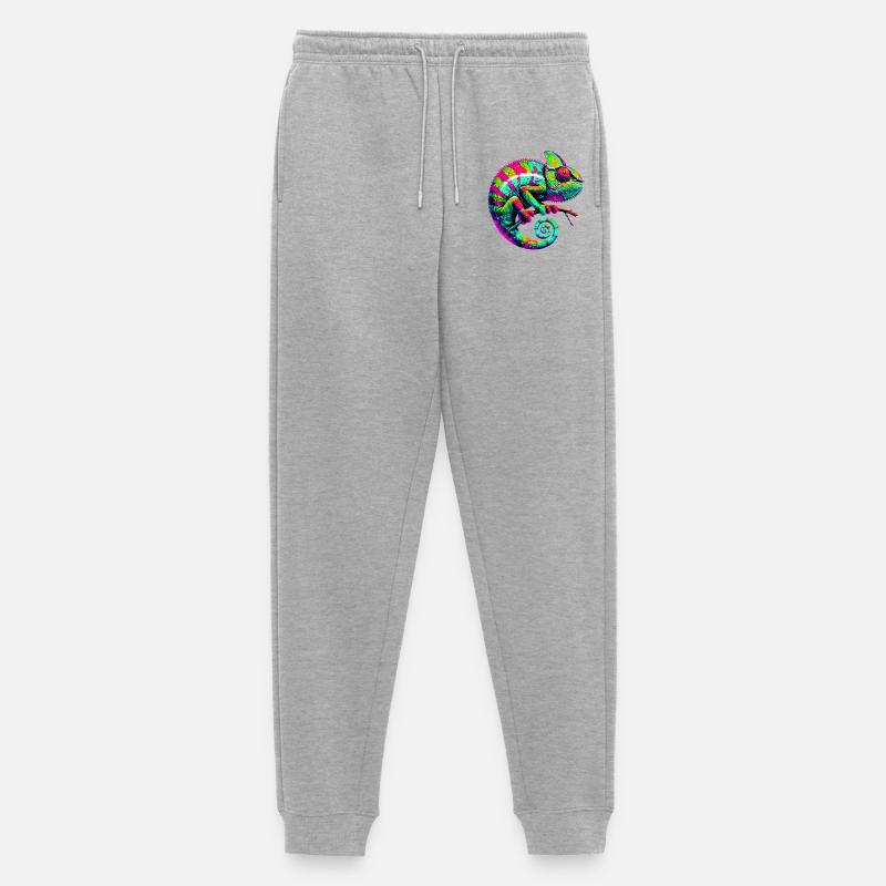 Chamäleon - Männer Premium Bio Jogginghose - Grau meliert