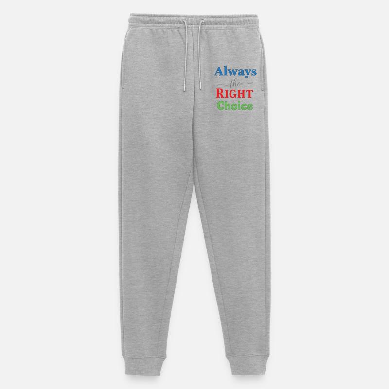 Conception typographique multicolore vive - Pantalon de jogging Premium bio Homme - gris chiné