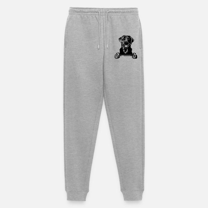 Labrador Kopf - Männer Premium Bio Jogginghose - Grau meliert