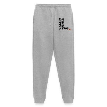 Valentinstag mit Herz - Männer Premium Bio Jogginghose - Grau meliert - Vorne - Thijin (182cm)