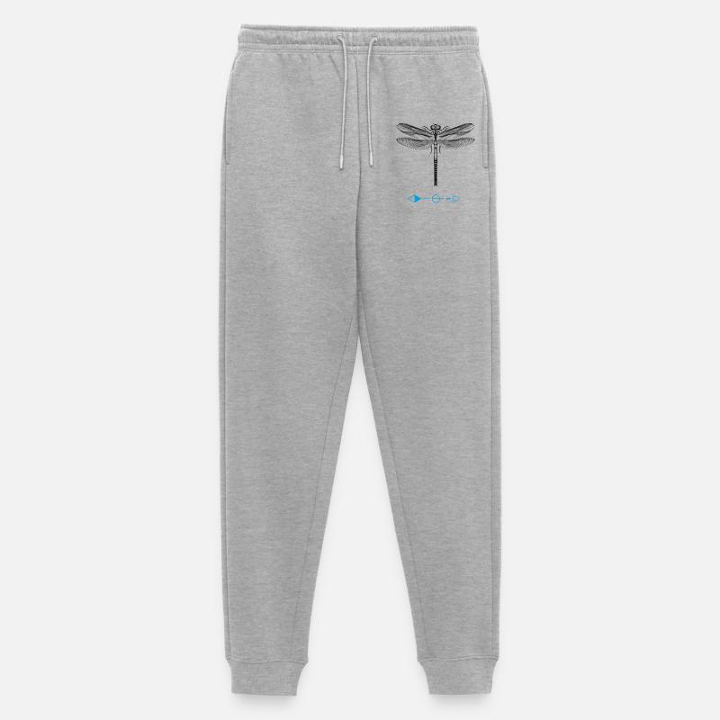 Libertà di ali libellula libellula bug fly donna - Pantaloni da jogging ecologici premium da uomo - grigio melange