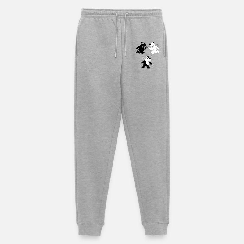 Die Geburt des Pandas - Männer Premium Bio Jogginghose - Grau meliert