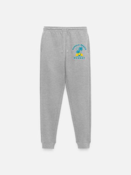 Kamala Beach Phuket Sunset Palm - Men's Premium Organic Joggers - heather grey