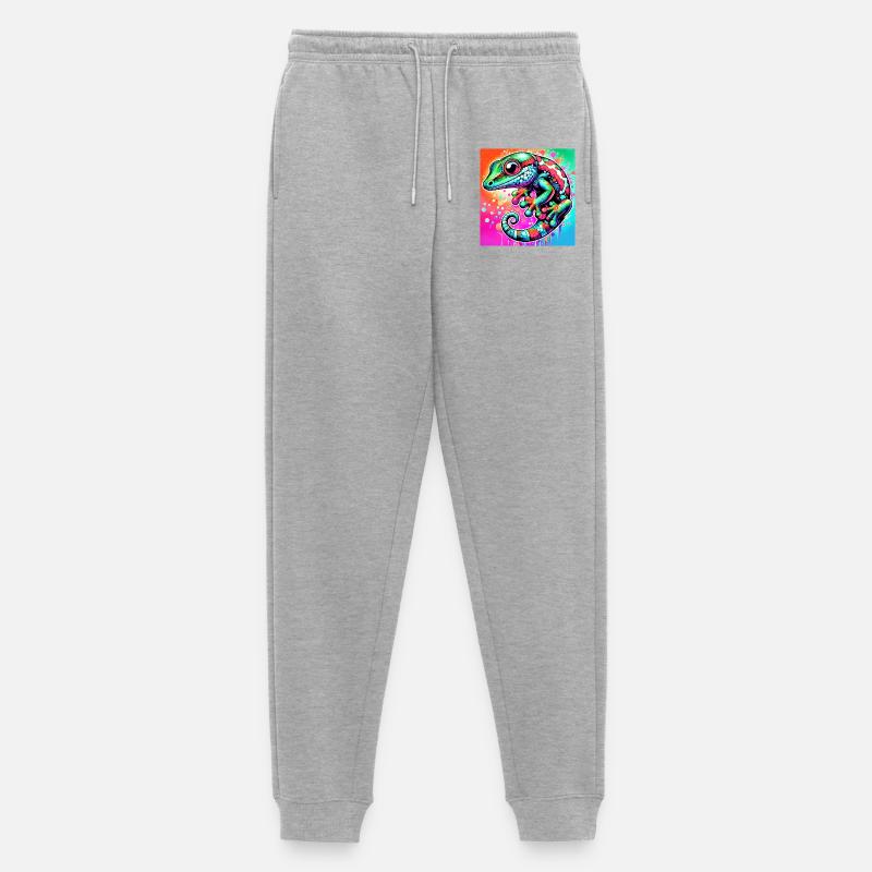 Gecko - Männer Premium Bio Jogginghose - Grau meliert