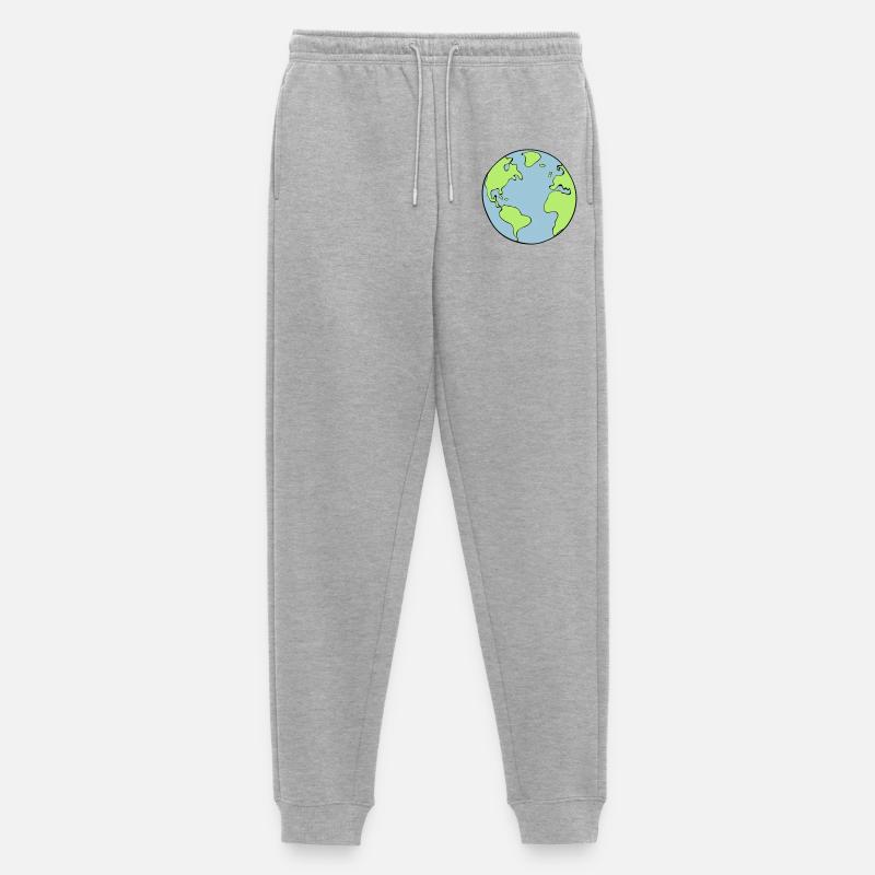 Erde - Männer Premium Bio Jogginghose - Grau meliert