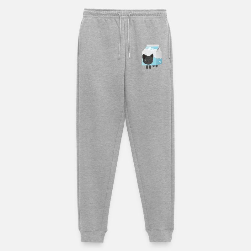 Milch - Männer Premium Bio Jogginghose - Grau meliert