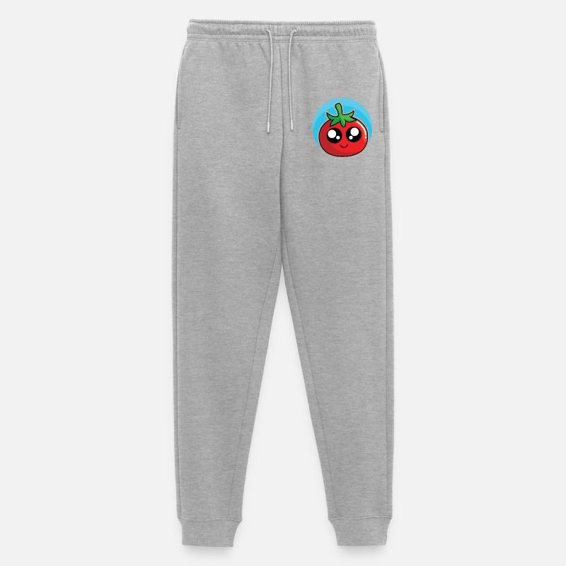 Fröhliche Tomate - Männer Premium Bio Jogginghose - Grau meliert