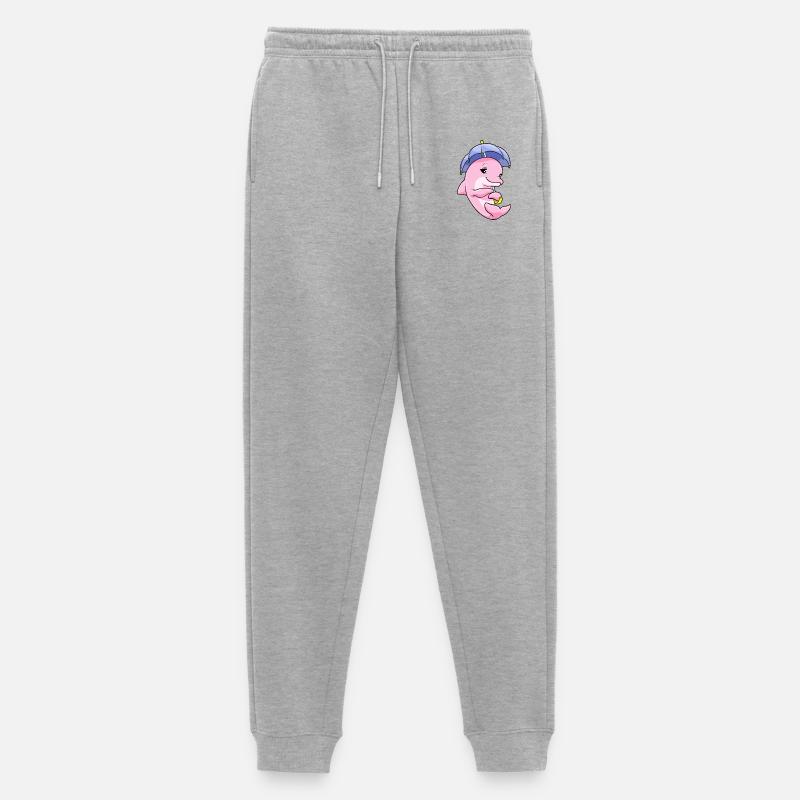 Delfin Regenschirm - Männer Premium Bio Jogginghose - Grau meliert