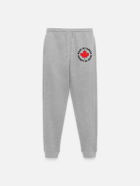 Made in Canada – Maple Leaf Statement - Men's Premium Organic Joggers - heather grey