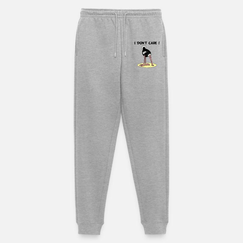 Den Kopf in den Sand - Männer Premium Bio Jogginghose - Grau meliert