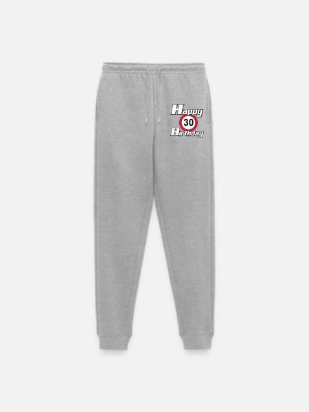 30.Birthday , Happy Birthday 30 (25) - Men's Premium Organic Joggers - heather grey