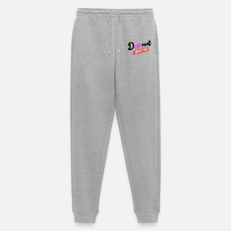 Cool Süßigkeiten Statement Donut Nachspeise - Männer Premium Bio Jogginghose - Grau meliert