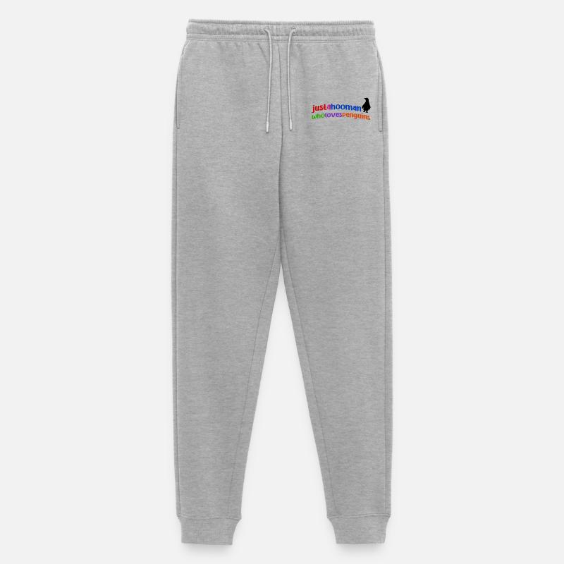 Pinguin Cool Statement Tier Südpol Vogel - Männer Premium Bio Jogginghose - Grau meliert