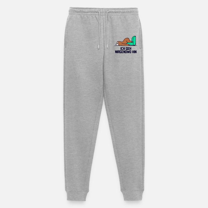 Säugetier Tier faultier Statement Langschläfer - Männer Premium Bio Jogginghose - Grau meliert