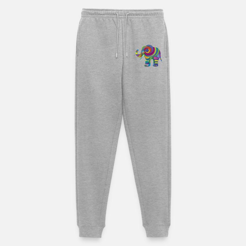 Kleiner Farbenelefant - Männer Premium Bio Jogginghose - Grau meliert