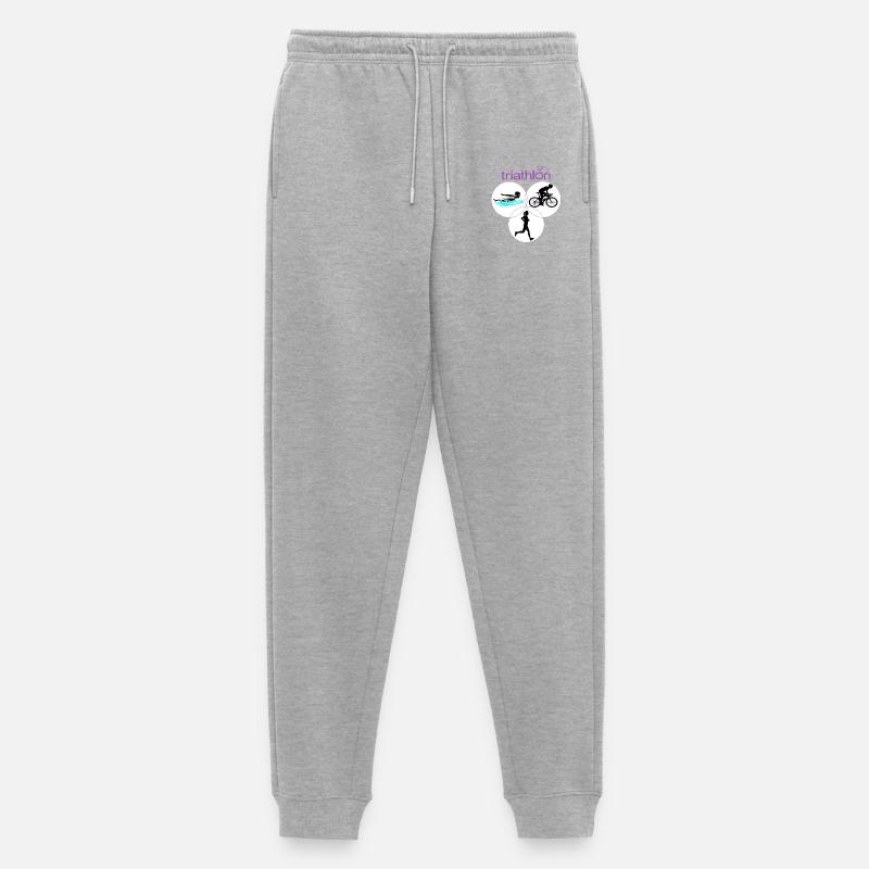 Triathlon - Männer Premium Bio Jogginghose - Grau meliert