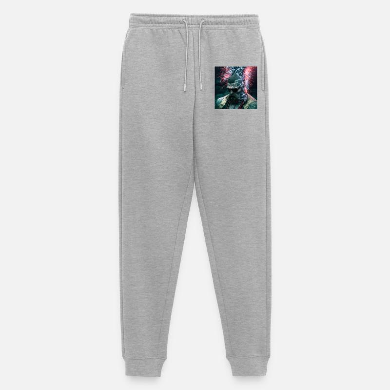 Portrait elektrik 04 - Männer Premium Bio Jogginghose - Grau meliert