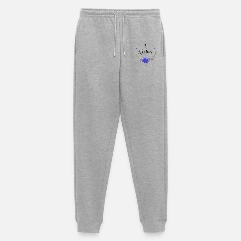 I am vegan - Männer Premium Bio Jogginghose - Grau meliert