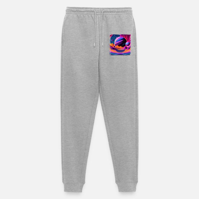 Neonplanet Landschaft - Männer Premium Bio Jogginghose - Grau meliert