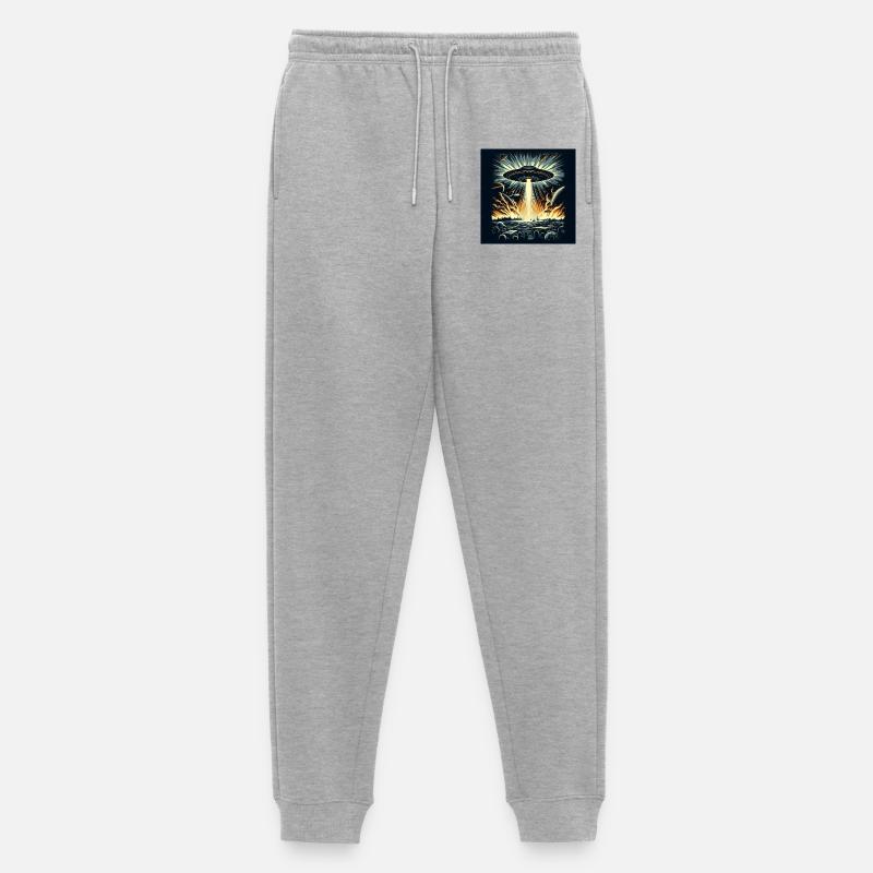 Der Krieg der Welten - Männer Premium Bio Jogginghose - Grau meliert