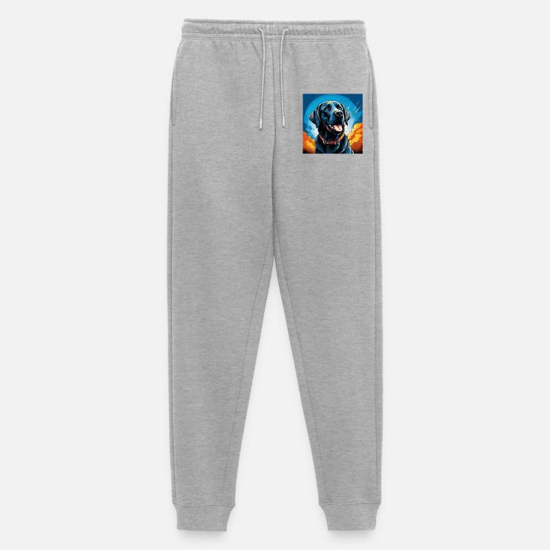 Popartlabrador - Männer Premium Bio Jogginghose - Grau meliert