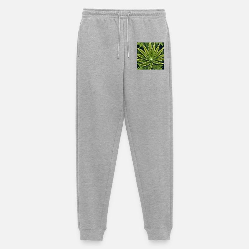 Cannabis 4 - Männer Premium Bio Jogginghose - Grau meliert