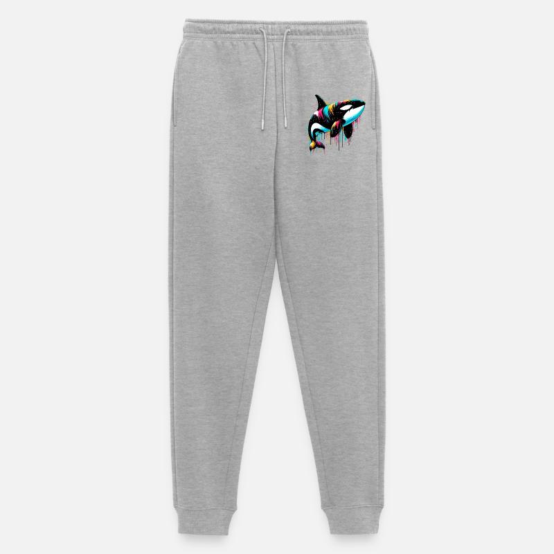 Schwertwal - Männer Premium Bio Jogginghose - Grau meliert