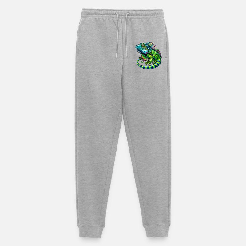 Leguan - Männer Premium Bio Jogginghose - Grau meliert