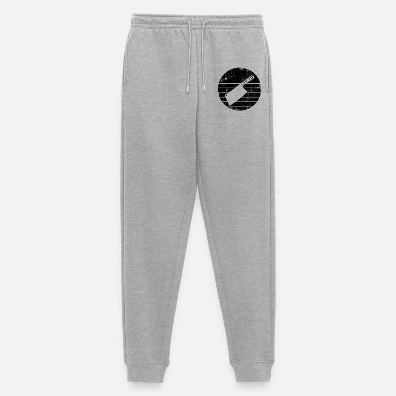Hackbeil Skizze - Männer Premium Bio Jogginghose - Grau meliert