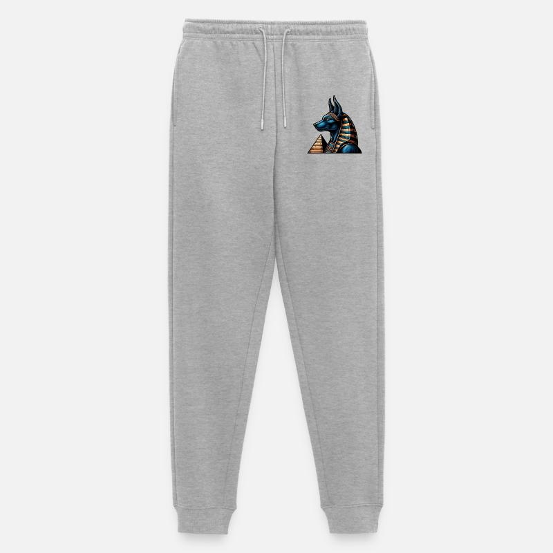 Anubis | Wächter der Gräber Ägypten - Männer Premium Bio Jogginghose - Grau meliert
