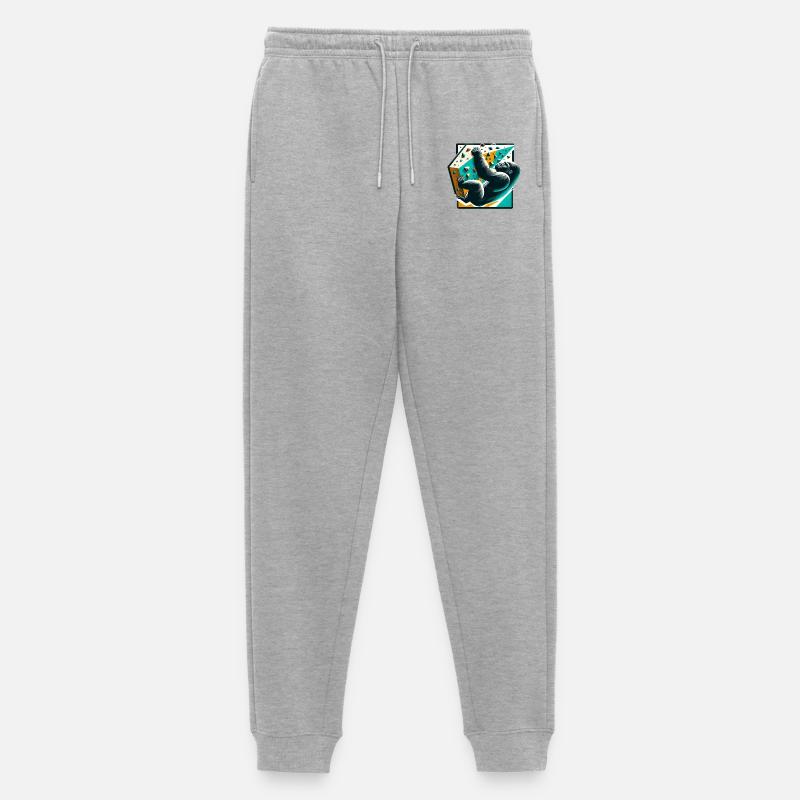 Bouldern Gorilla Geschenk - Männer Premium Bio Jogginghose - Grau meliert