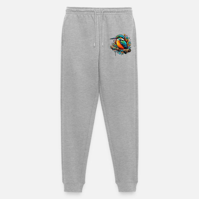 Eisvogel - Männer Premium Bio Jogginghose - Grau meliert