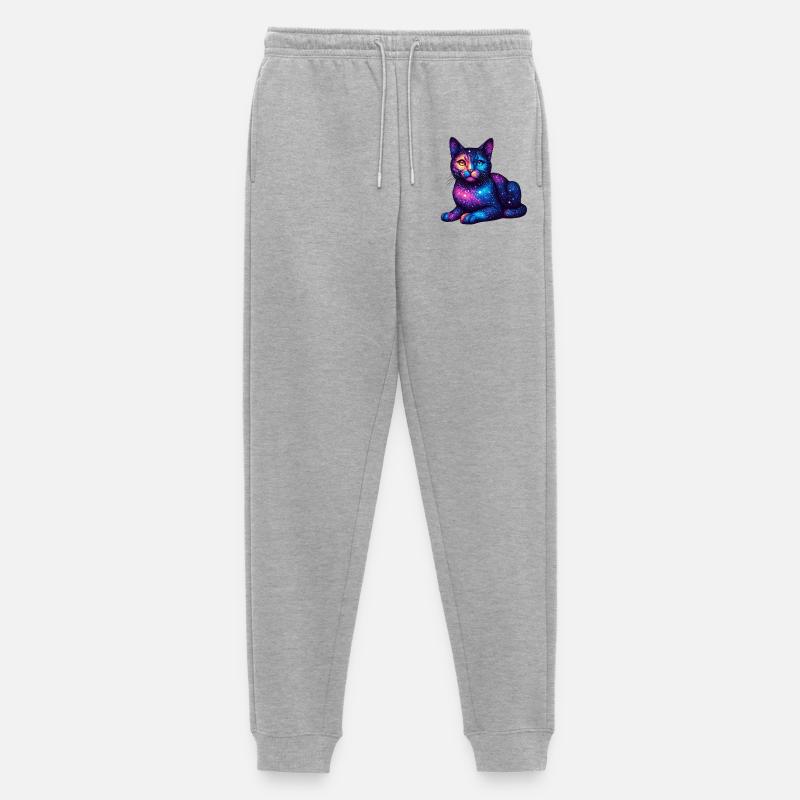 Katze - Männer Premium Bio Jogginghose - Grau meliert