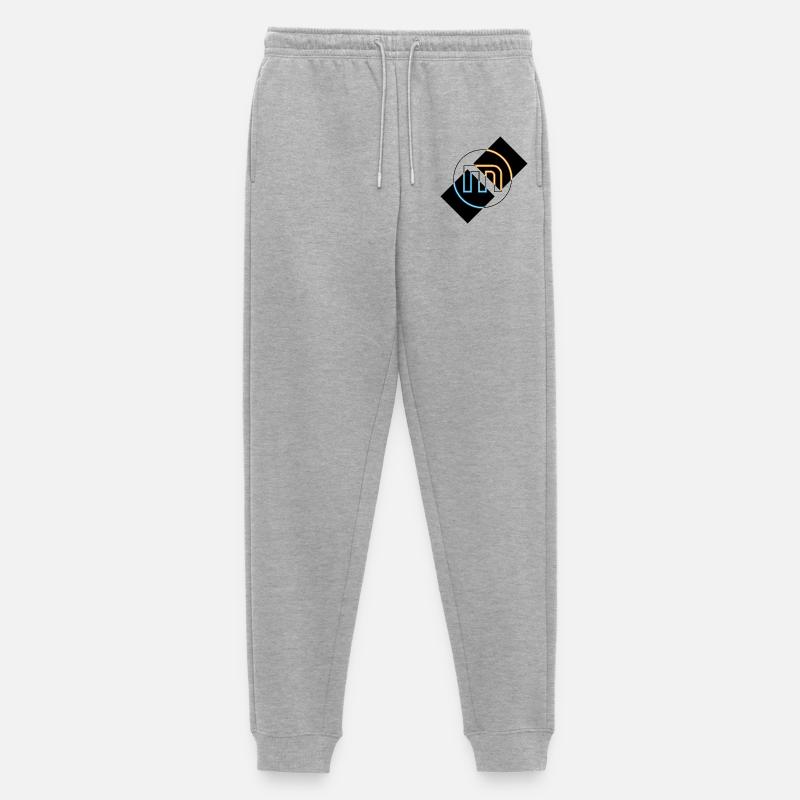 shining m - Männer Premium Bio Jogginghose - Grau meliert