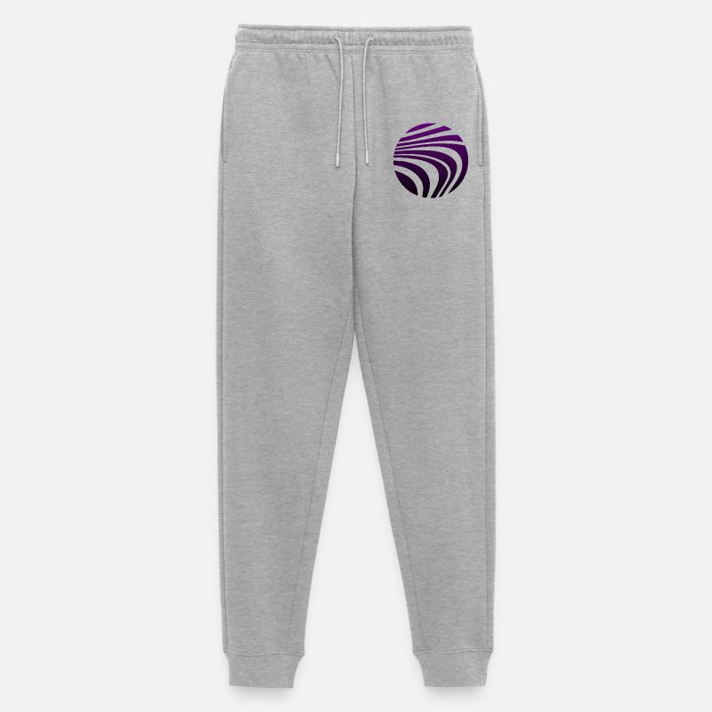 Psychedelic Pattern Violet Gradient - Men's Premium Organic Joggers - heather grey