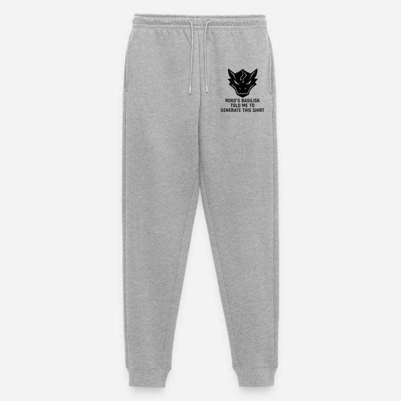 Generated by the Basilisk - Men's Premium Organic Joggers - heather grey
