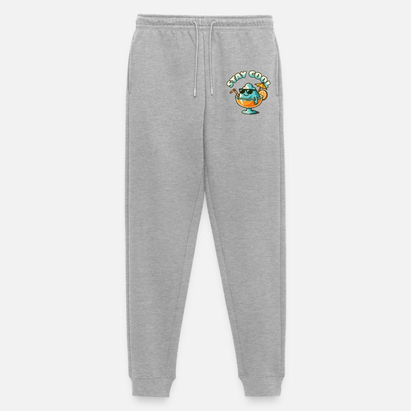 Bleib kühler Eisberg im Sommerglas - Männer Premium Bio Jogginghose - Grau meliert