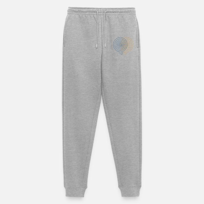 Concentric Interference – Physics Design - Men's Premium Organic Joggers - heather grey
