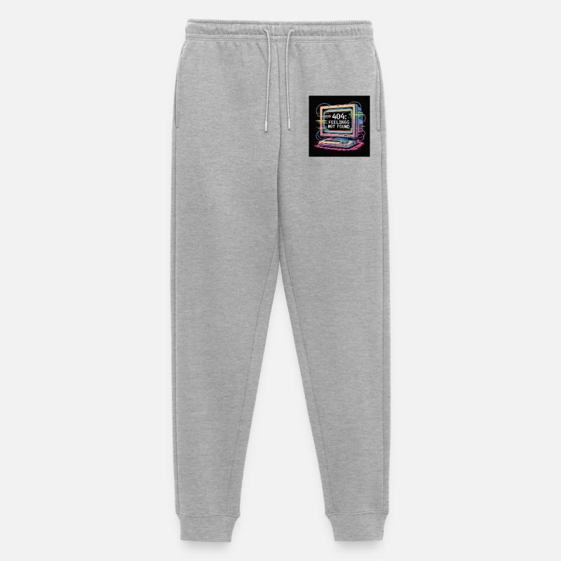 Retro Computer 404 Kein Gefühl - Männer Premium Bio Jogginghose - Grau meliert