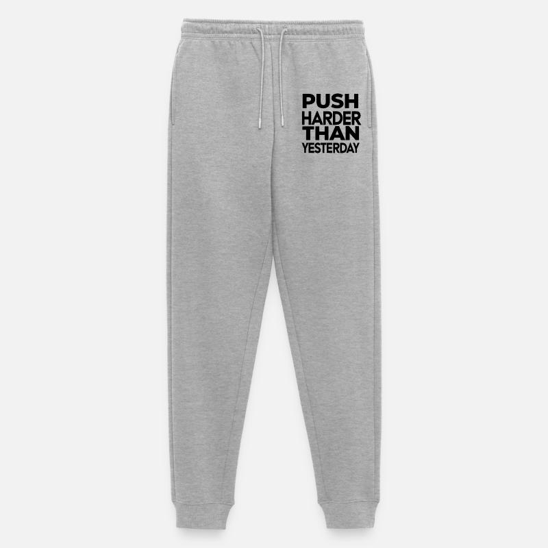 Lebendiges Mandala Pfau Muster - Männer Premium Bio Jogginghose - Grau meliert
