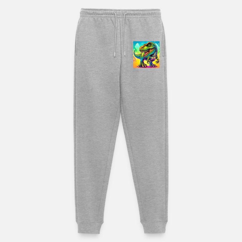 Dinosaurier - Männer Premium Bio Jogginghose - Grau meliert