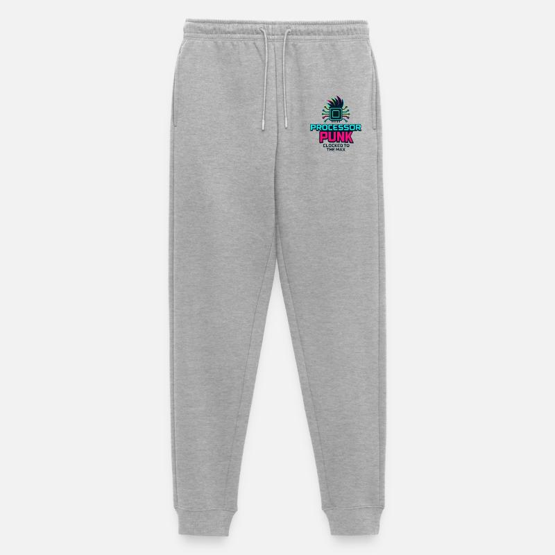Processor Punk - Männer Premium Bio Jogginghose - Grau meliert