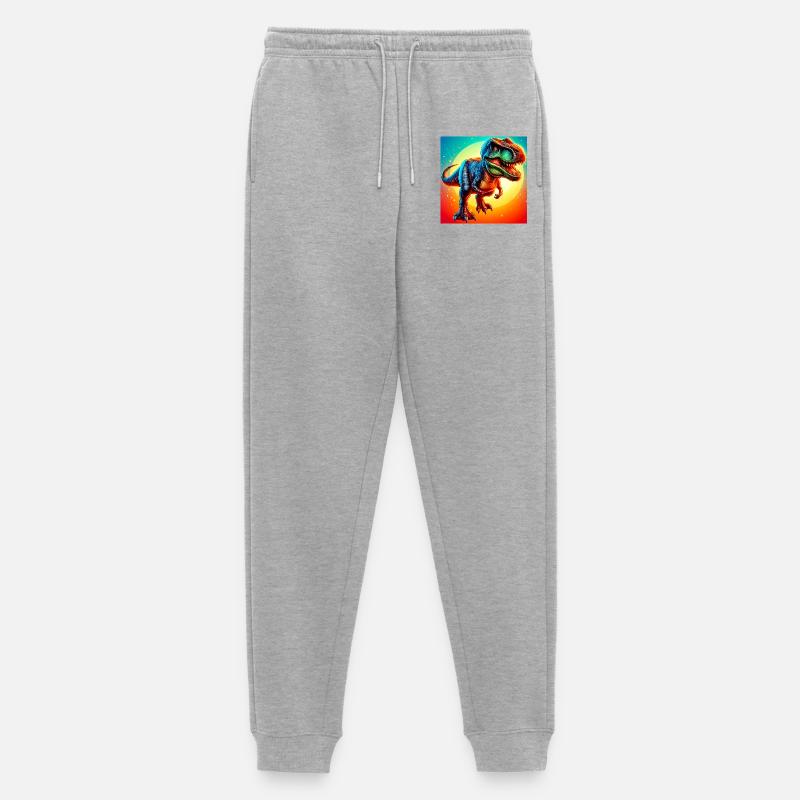 Dinosaurier - Männer Premium Bio Jogginghose - Grau meliert