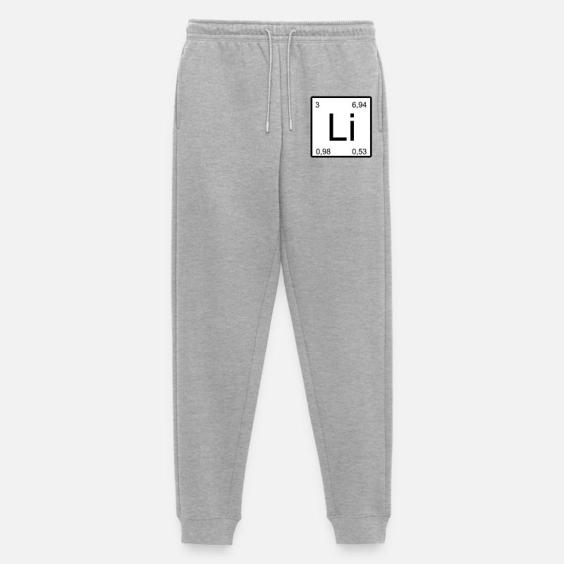 Lithium Minimal-Element Design - Männer Premium Bio Jogginghose - Grau meliert