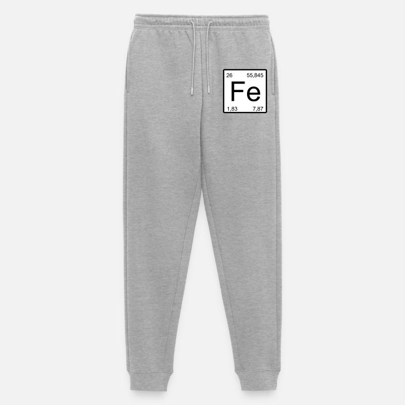 Fe Element Typografie Minimal - Männer Premium Bio Jogginghose - Grau meliert