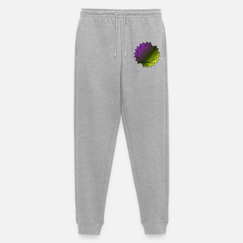 Gradient Leaf Spirale - Männer Premium Bio Jogginghose - Grau meliert