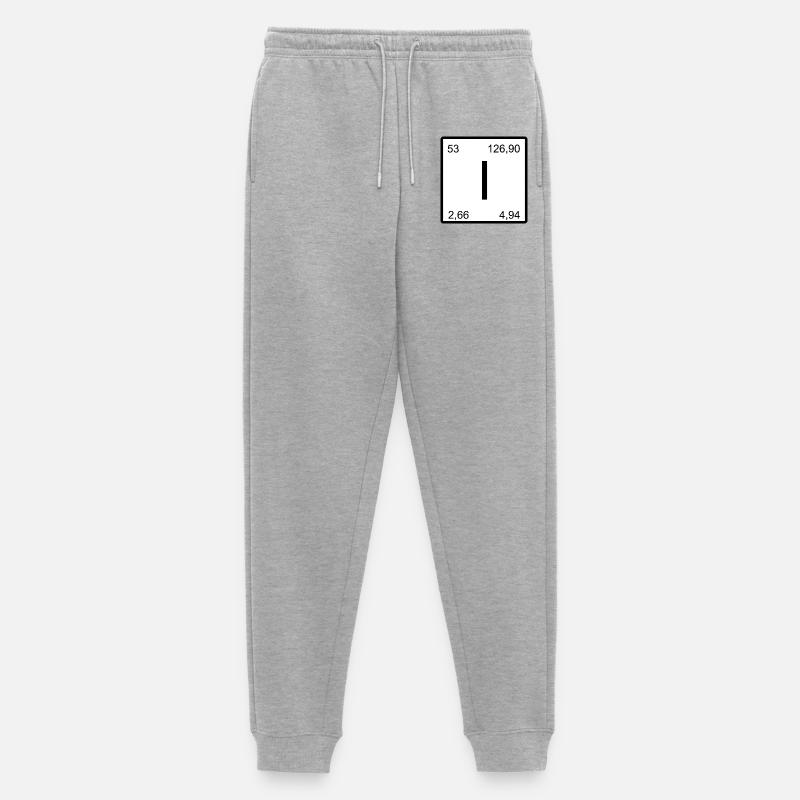 Iod Jod Element Periodensystem Elementsymbol - Männer Premium Bio Jogginghose - Grau meliert