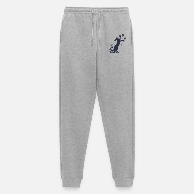 nekomata, schmetterlinge - Männer Premium Bio Jogginghose - Grau meliert