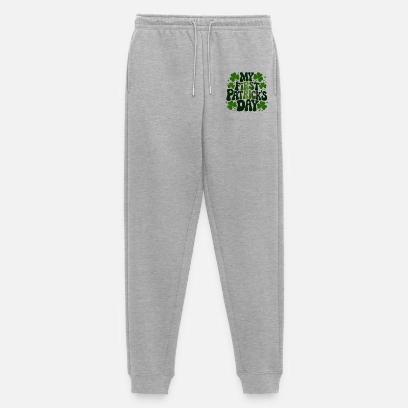 My First St Patricks Day - Männer Premium Bio Jogginghose - Grau meliert
